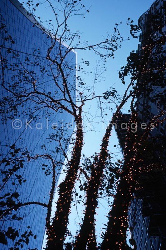 Architecture;Blue;Buildings;Christmas Decoration;Cities;City;Colour;Color;Kaleidos;Kaleïdos;New York City;NYC;Tarek Charara;Towns;United States of America;USA;Manhattan;Gordon Bunshaft;Skidmore, Owings & Merrill;Skyscrapers;La parole à l'image